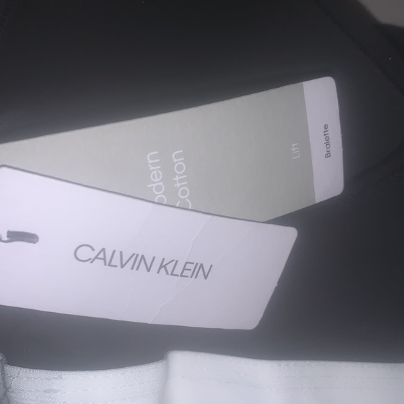 (1807) Calvin Klein Women's Modern Cotton Lightly Lined Wireless Bralette - Picture 4 of 4